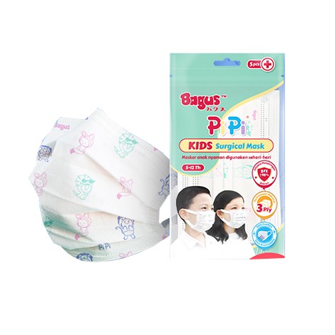 Bagus Surgical Mask Bagus PiPi Kids Surgical Mask 3 Ply