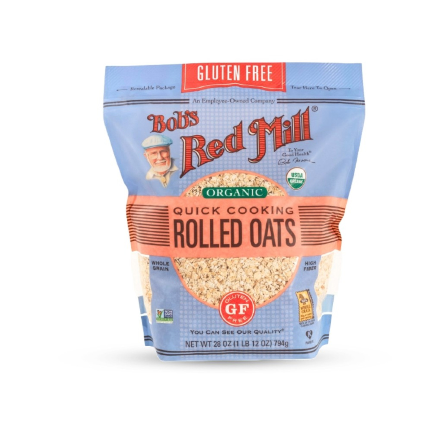 Bob's Red Mill Gluten Free Organic Quick Rolled Oats 