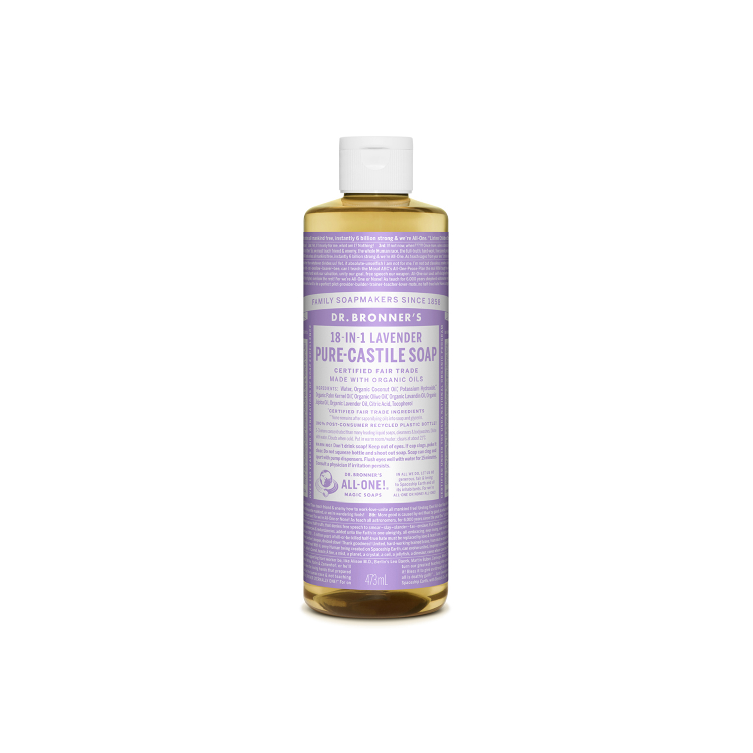 Dr. Bronners Organic Liquid Soap 473 ml Lavender