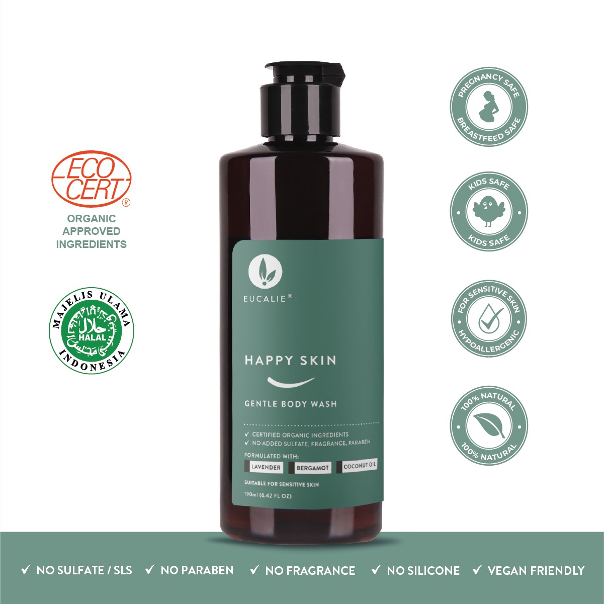 Eucalie Organics Eucalie Organic Gentle Body Wash - Happy Skin
