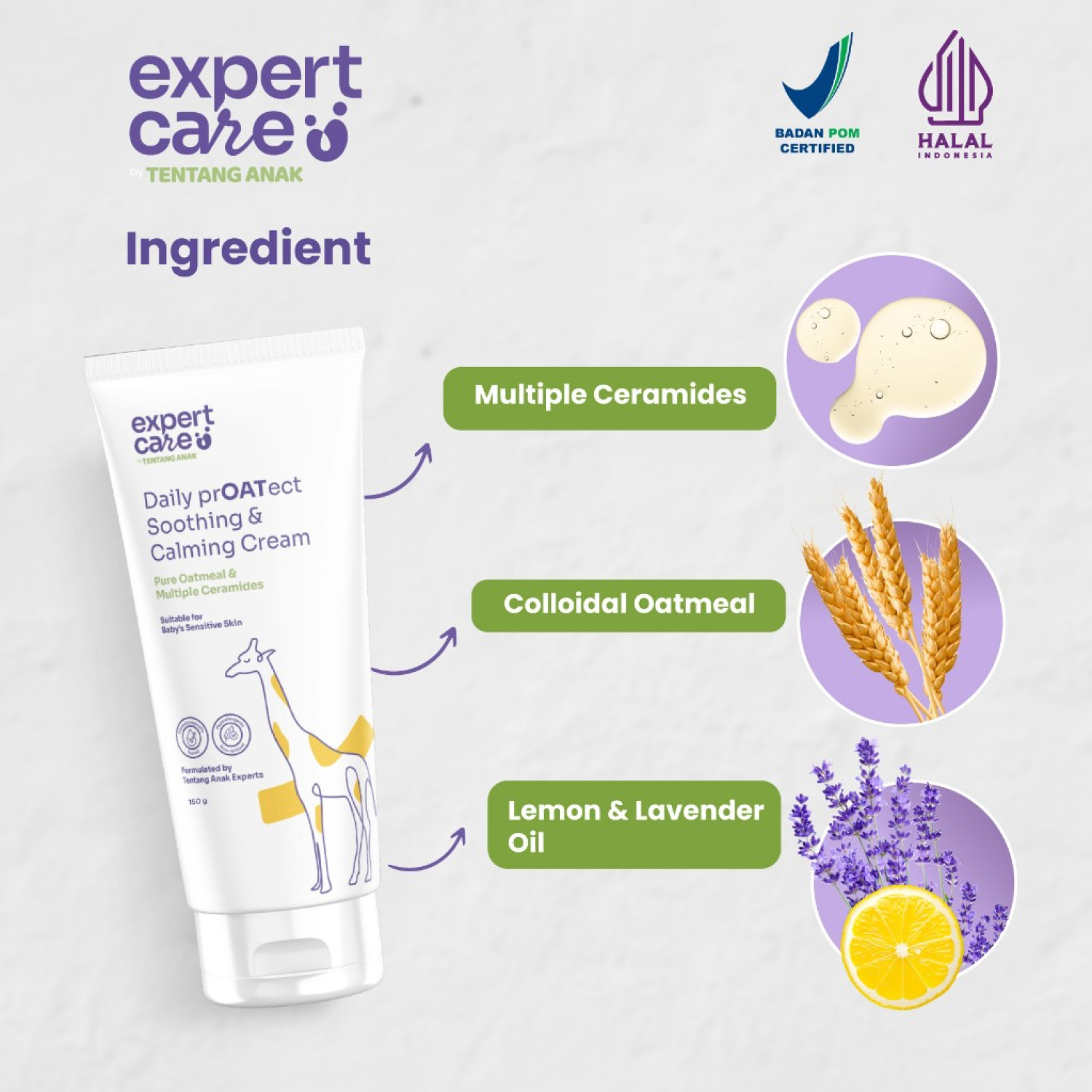 Expert Care Daily prOATect Soothing & Calming Cream untuk eksim