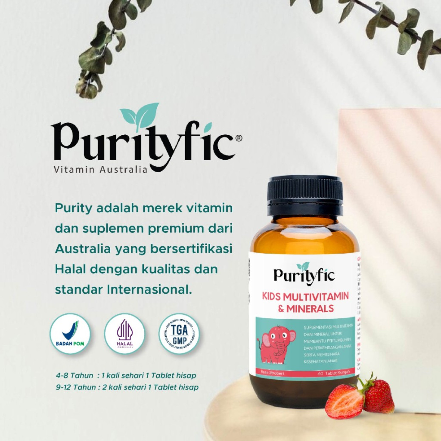 Puritifyc Kids Multivitamin & Mineral - vitamin peninggi badan anak 