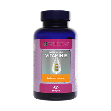 Wellness Natural Vitamin E 400iu Water Soluble 60 Softgels